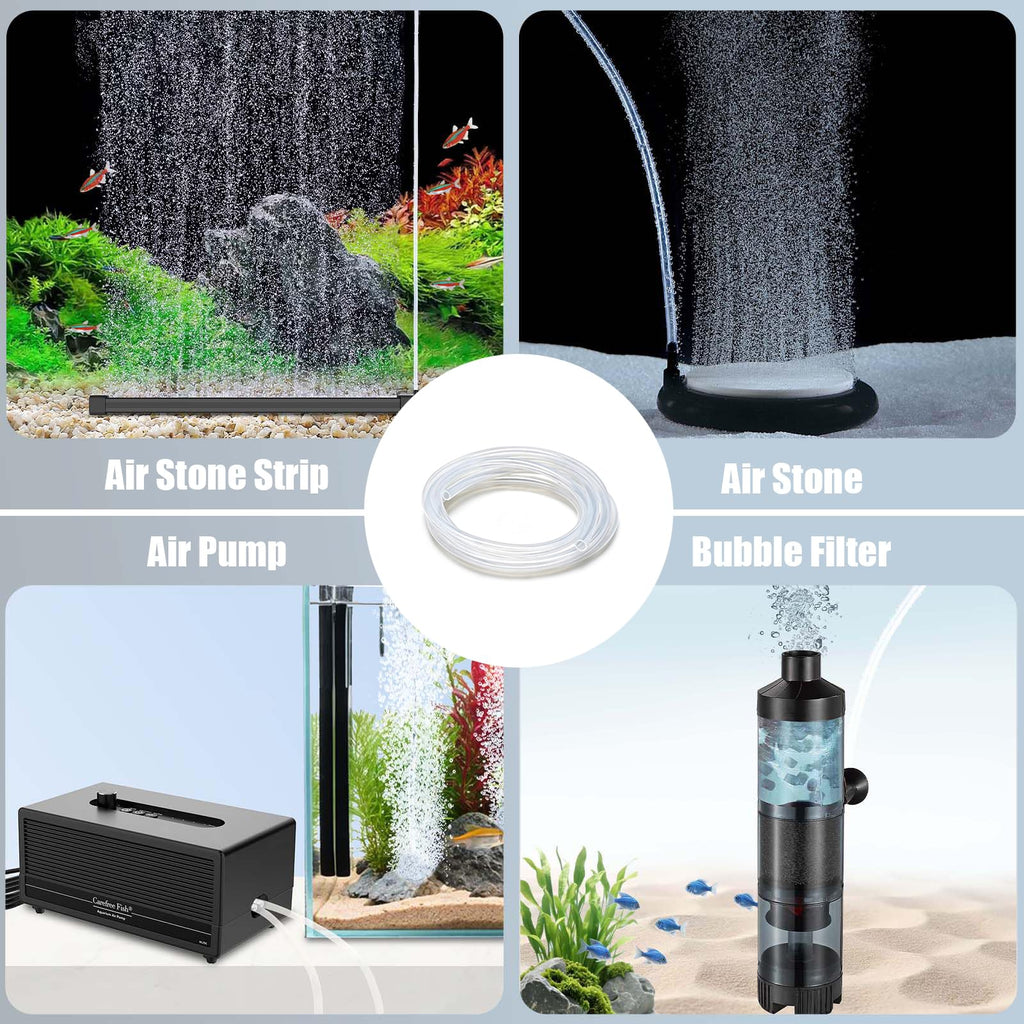 Aquarium Silicone Airline Tubing Odorless Anti-Fall-Off Air tuyau 6,5Ft ID pour réservoir de poisson Ai