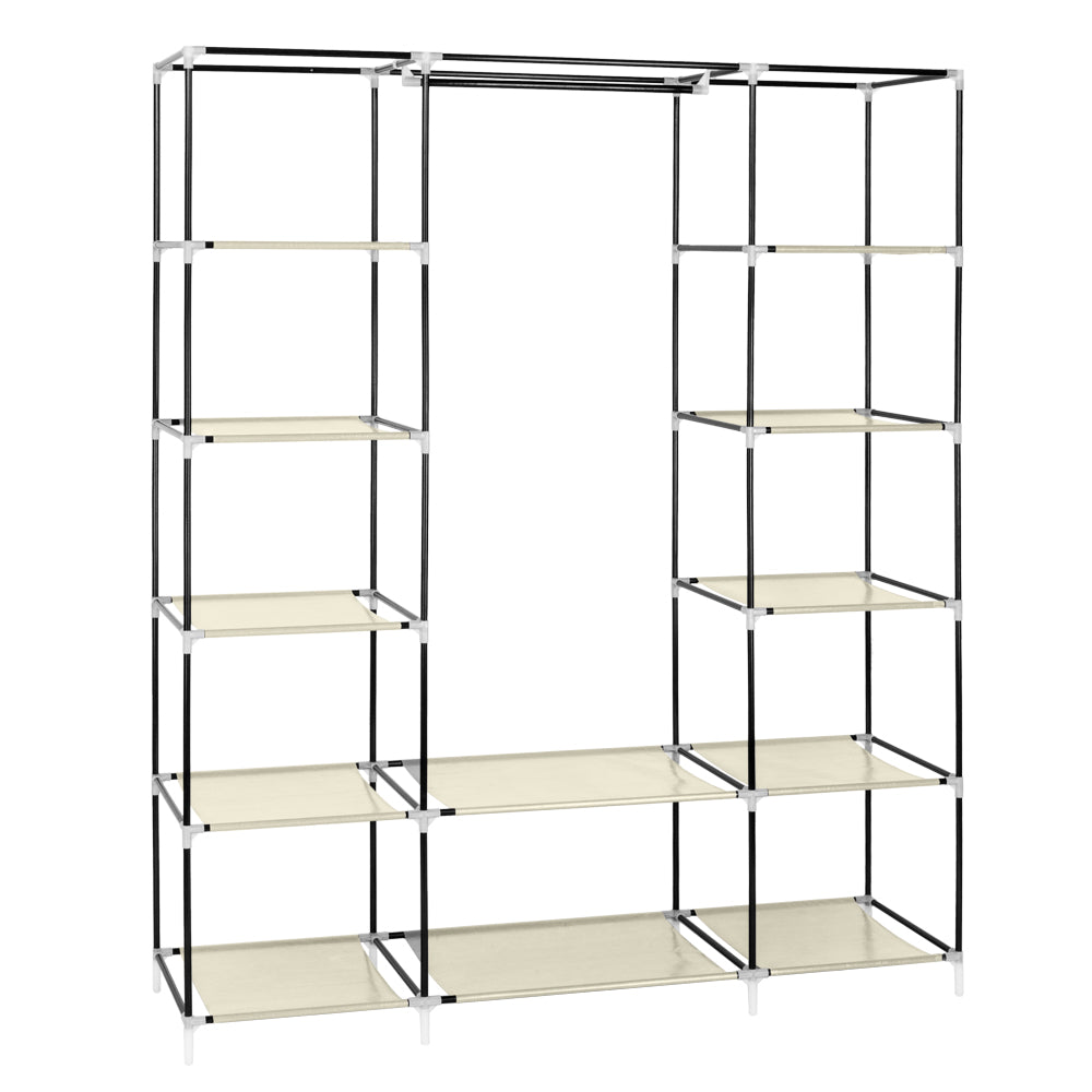Armoire non tissée 5 couches 12 compartiments 150x45x175-beige