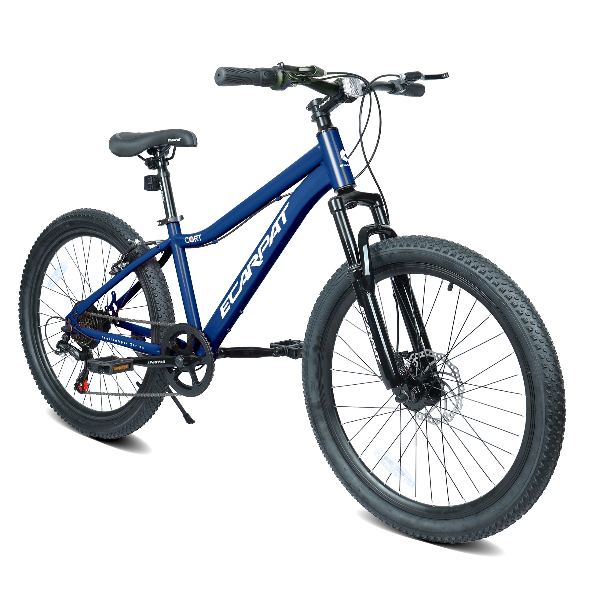 Vélo de montagne jeune 24 pouces avec 7 vitesses et suspension avant Cadre en acier durable