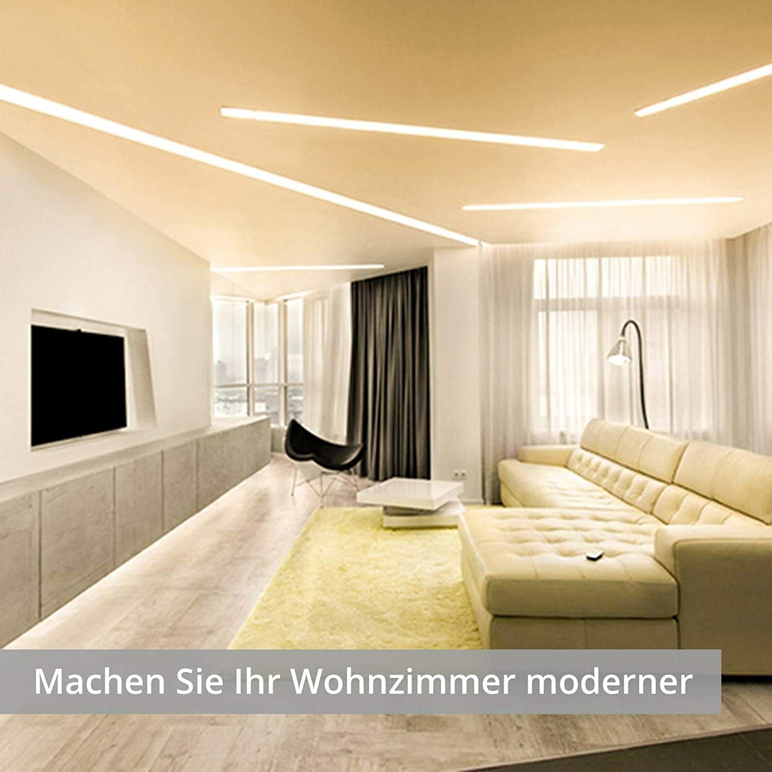 6X U-forme 1 mètre Aluminium canal pour la bande LED couvercle de lumière PVC profil 5050