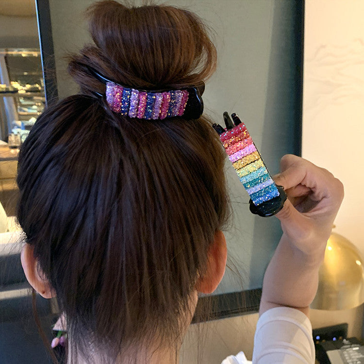 Fille Skittles Barrettes Dos Tête Grip Bun bande de cheveux Mignon Internet Influenceur épingle à cheveux