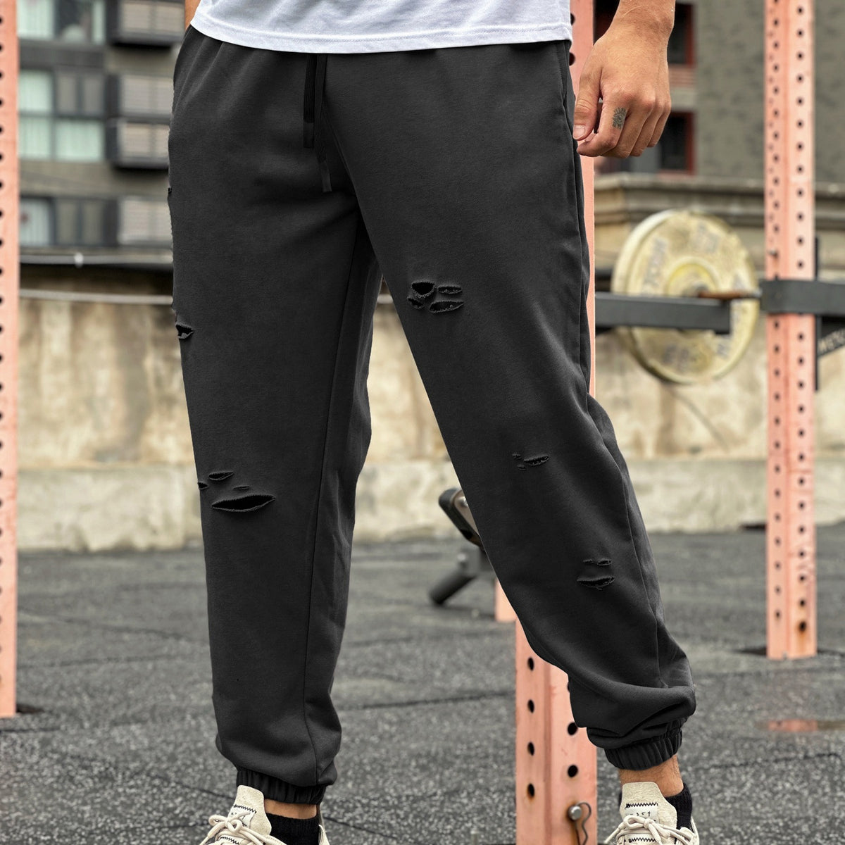 Pantalons de jogging à mâchement de sweat