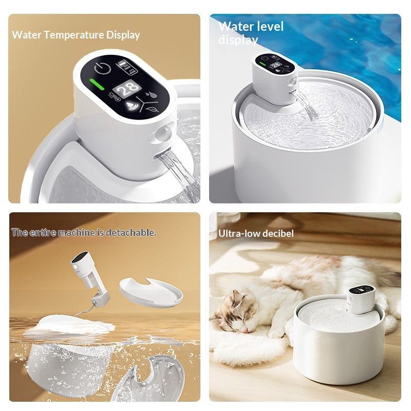 Automatic ceramic cat water fountain