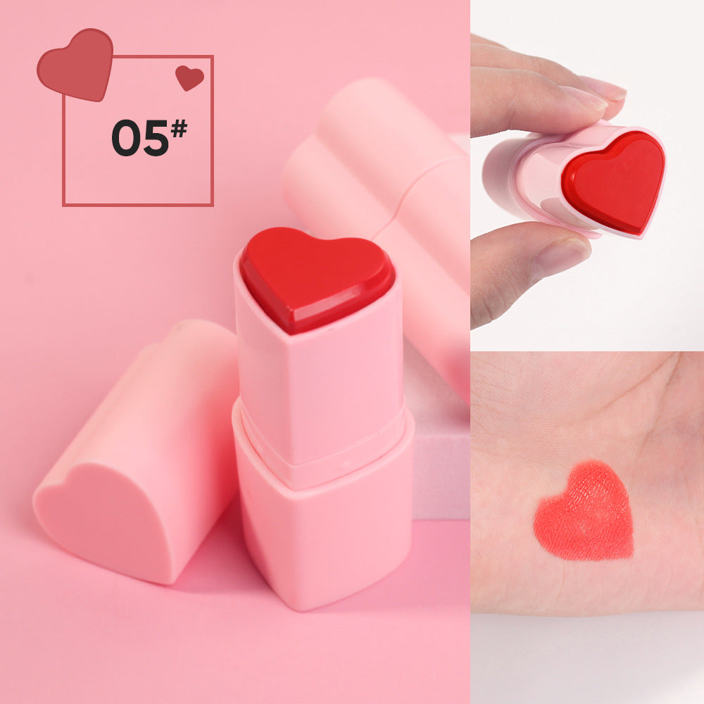 Heart-shaped matte lip crayon