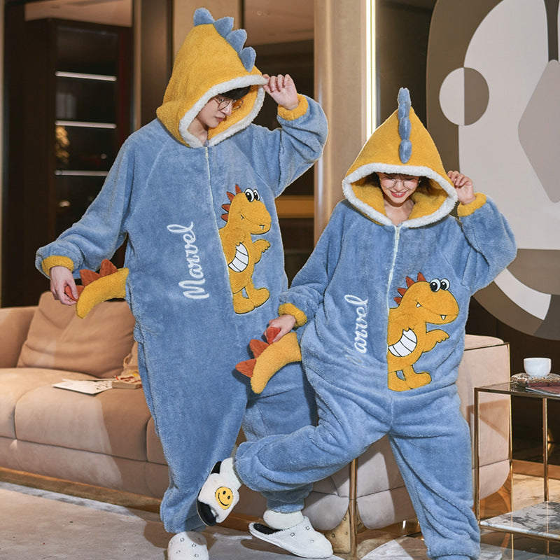 Femmes Hommes Pajama Hiver Chaud Vêtements de nuit Couple Pajama