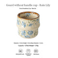 Coupe en forme de gourde sans poignée Mug céramique pour usage domestique