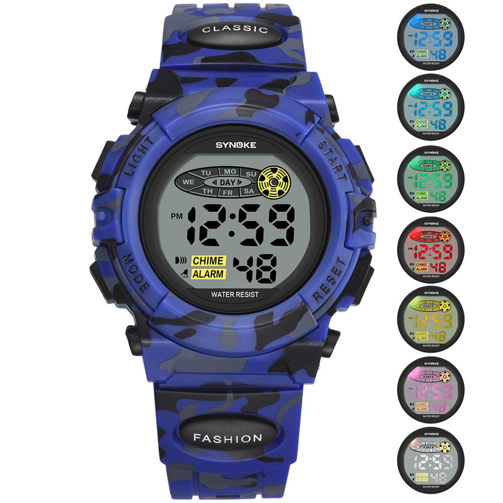 Montre électronique lumineuse colorée pour les enfants Et les étudiants