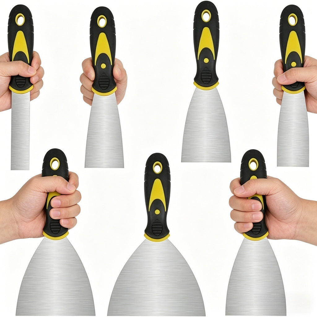 Ensemble de couteaux à pâte en acier inoxydable—7 tailles pour les travaux de spatule et les projets de peinture—industriel