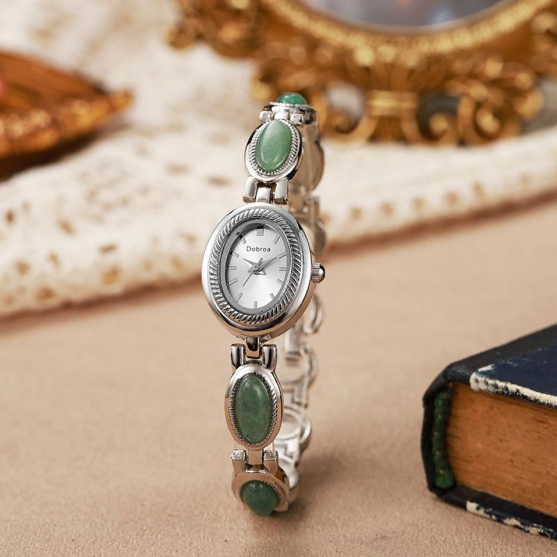 Natural Dongling Jade and Tiger's Eye Stone Bracelet