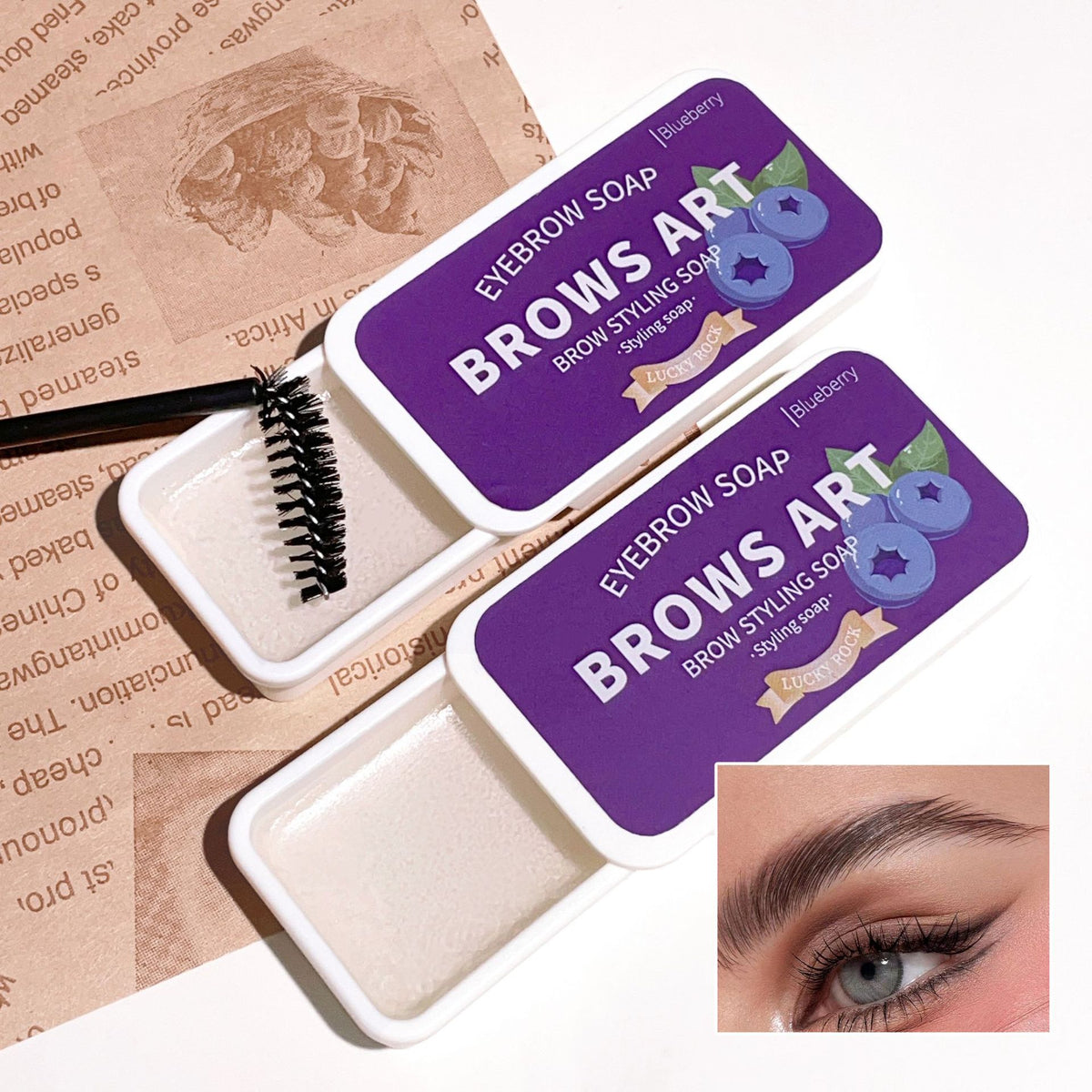 Iron Box Portable Crème de collage des cheveux de sourcils légers tridimensionnels