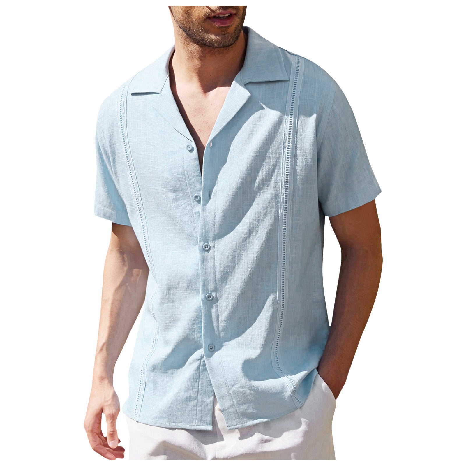 Chemise décontractée Ebay Homme Cubaine Gaya Bella à manches courtes pour hommes