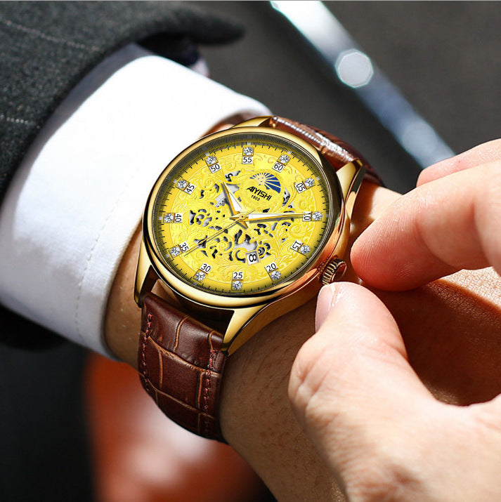 Waterproof automatic fashion non-mechanical watch