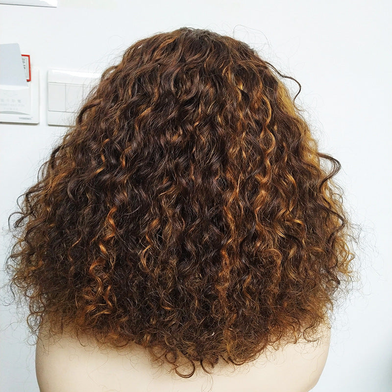 12A Cheveux humains double dessin Bob Perruque