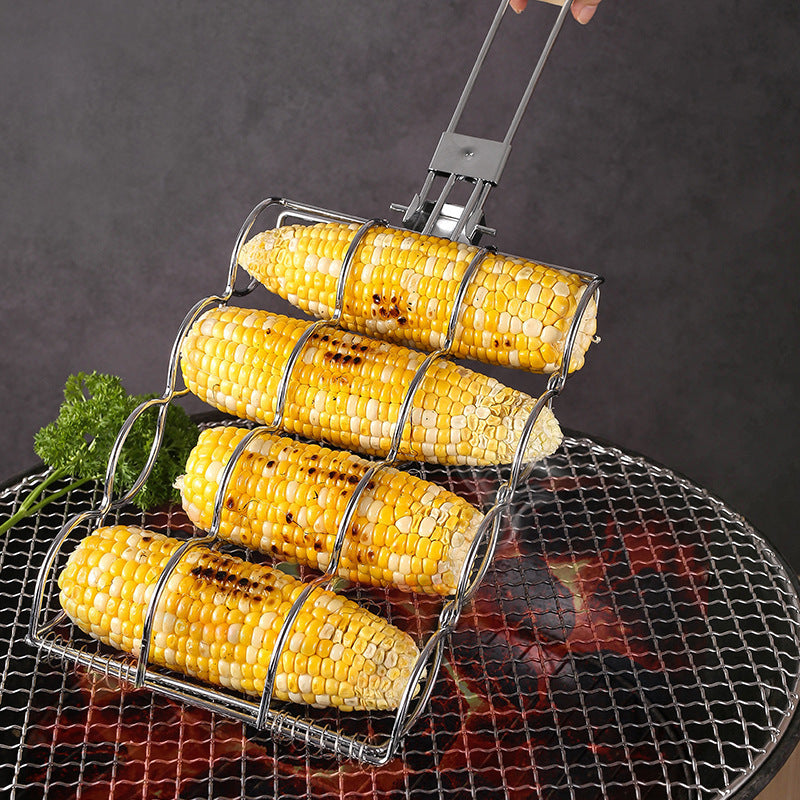 Electroplating Creative Poignée pliante Ménage Barbecue anti-échaudage Clip cuisine extérieure