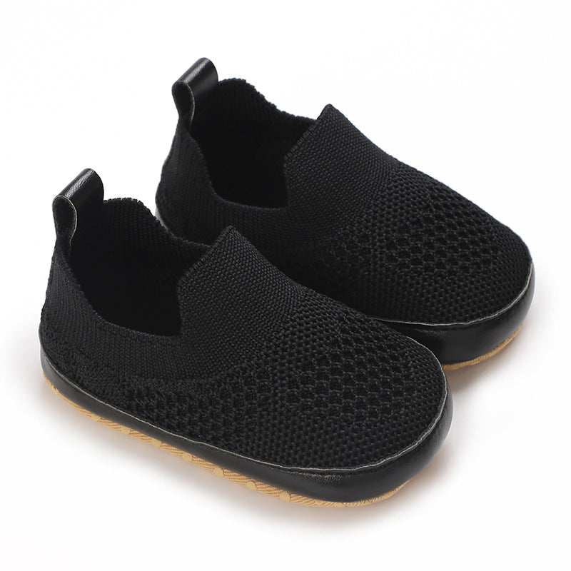 Chaussures Bébé Homme et Femme Bébé Slip-on Soft Bottom Breathable Toddler Shoes