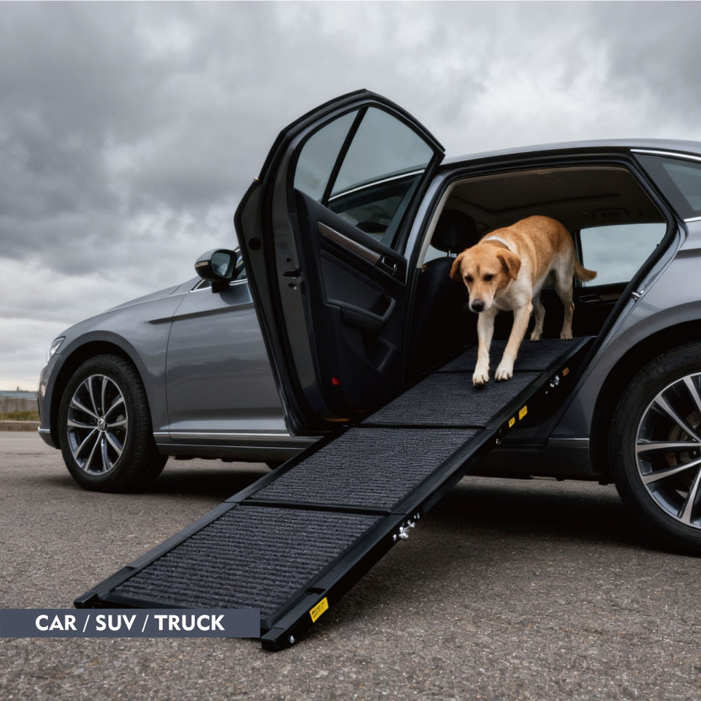 Rampe de chien pour voiture 71 longue et 19.3 large rampes de chien portable pour grands chiens avec rug S non-dérapant
