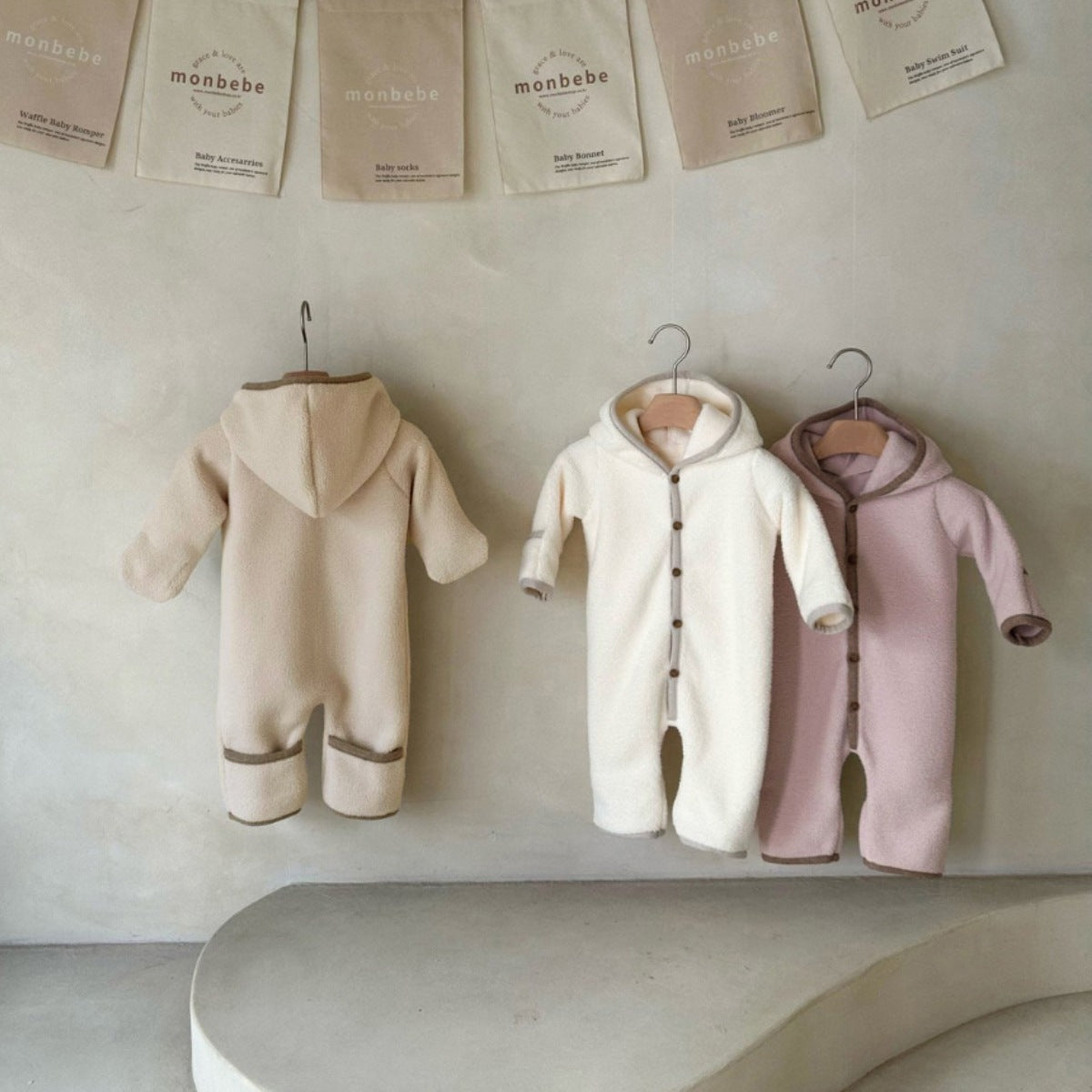 Romper d'hiver épaissé d'une pièce pour bébés
