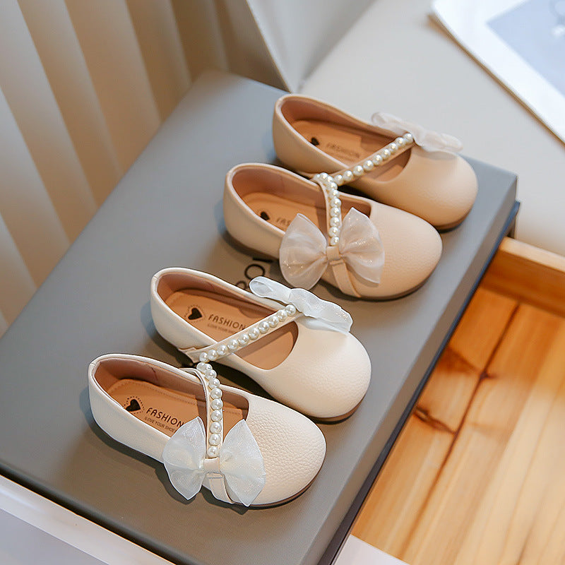 White Pearl Petite fille Bébé Princesse Chaussures