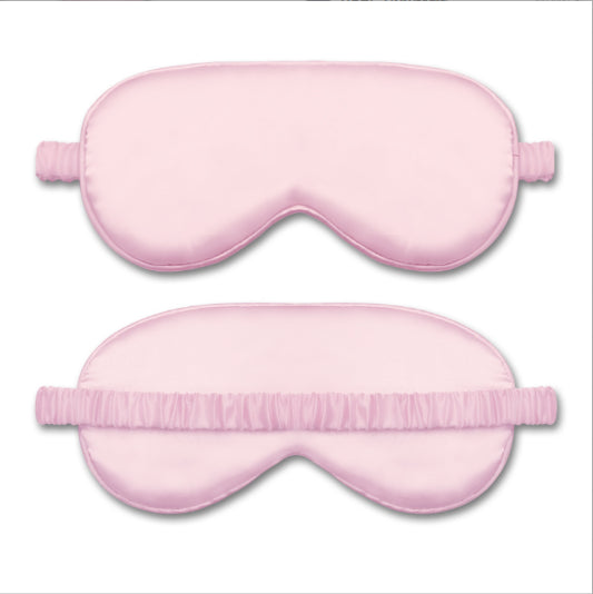 Eye mask in imitation silk-pink-light-1