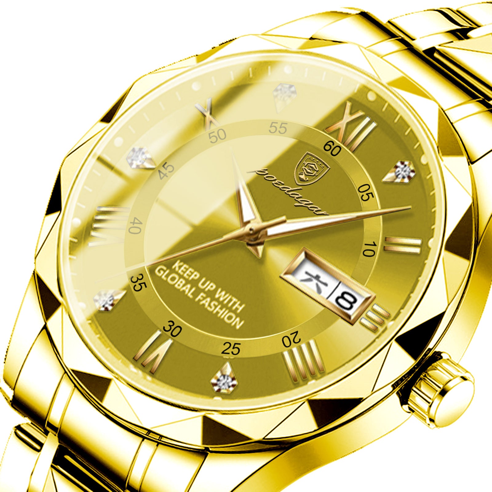 Hommes Montre bracelet en cuir Mouvement à quartz