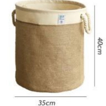 Panier de linge de jute Hamper de corde de coton portatif