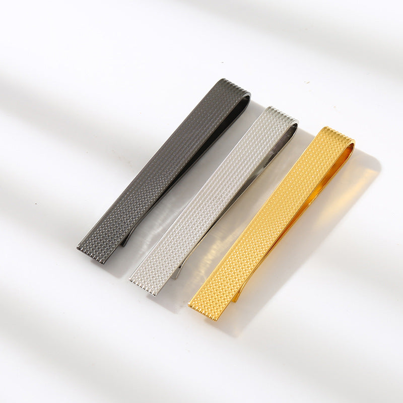 Fashionable un-mot Clip Tie couleur unie simple Elégant quotidien Mode Mariée Tie D