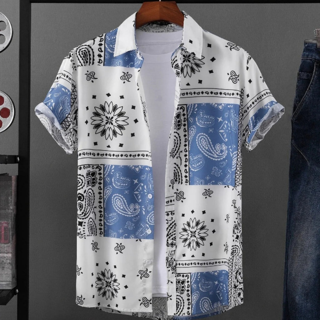 Chemise Hawaiienne Imprimée Créative Casual Homme