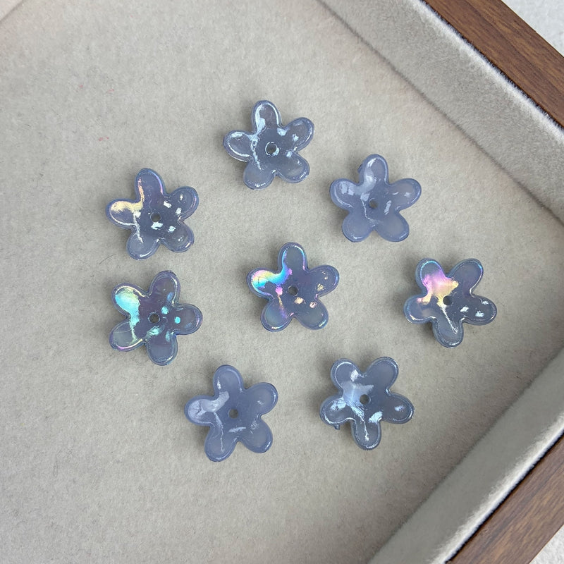 Perles de fleurs d'étoiles 5-Petal translucides