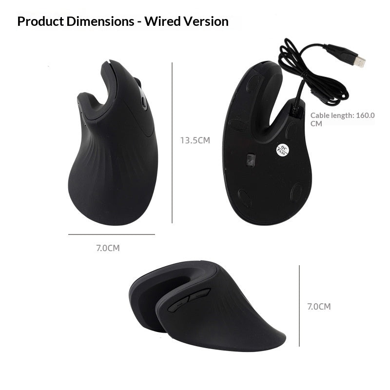 Souris verticale bimode Bluetooth pour ordinateurs portables