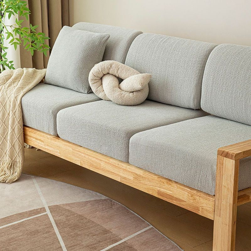 Couvercle de coussin antidérapant en bois massif tout-saison