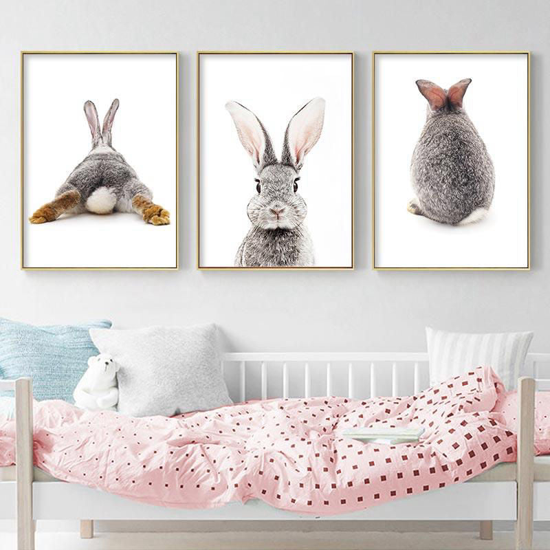 Accueil Mode Simple Lapin Imprimer toile peinture