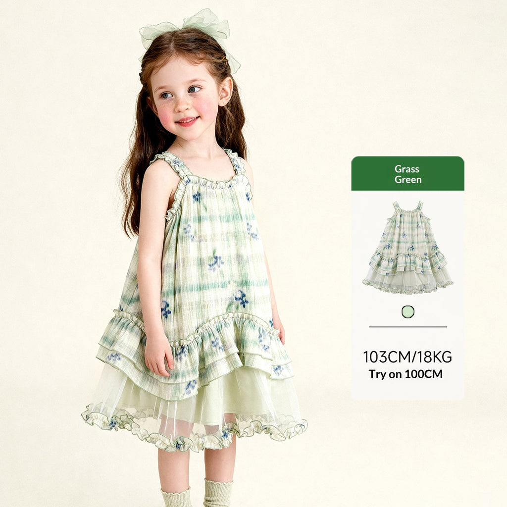 Petites filles robe aquarelle mélangé imprimé floral