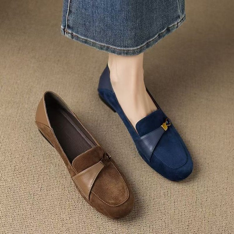 Retro Rond-orteil Mocassins Soft-soled Slip-on Flats