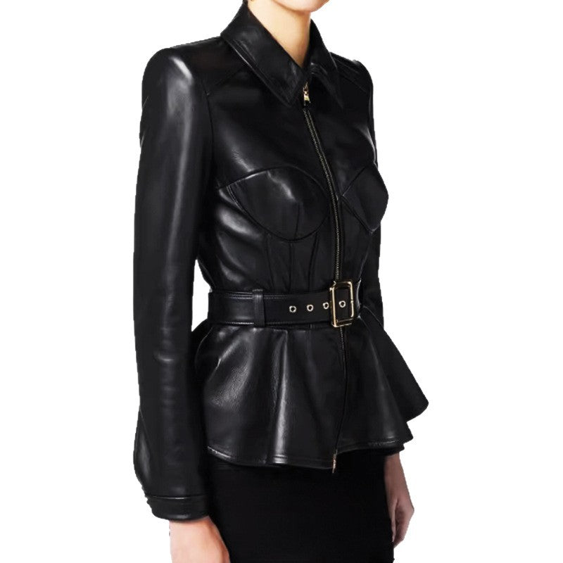 Manteau à manches longues à fermeture éclair