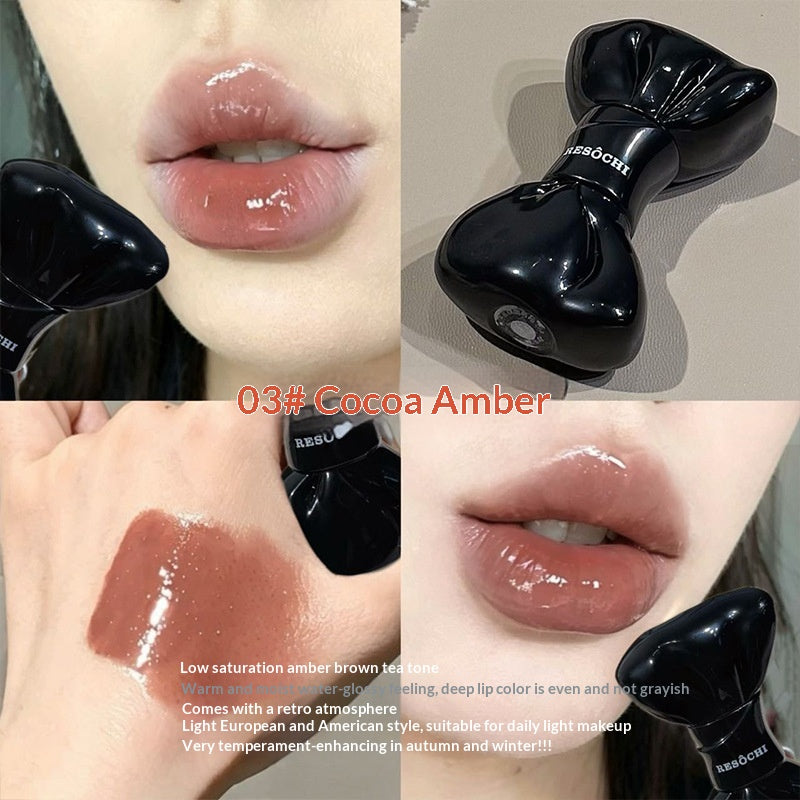 Glace à lèvres miroir vibrante longue durée léger Dewy et Sheer
