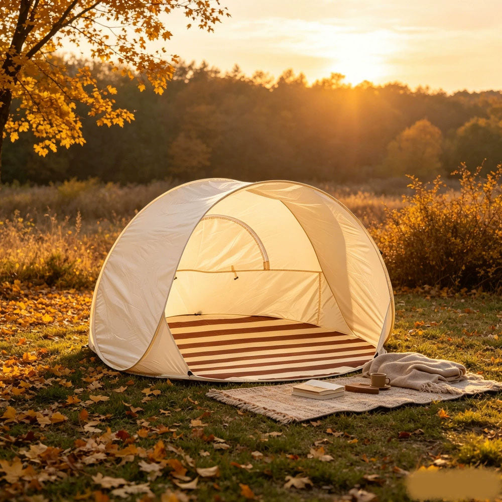 Tente de plage Camping en plein air Protection solaire Tente pliante simple Tente ouverte rapide pour les intérieurs