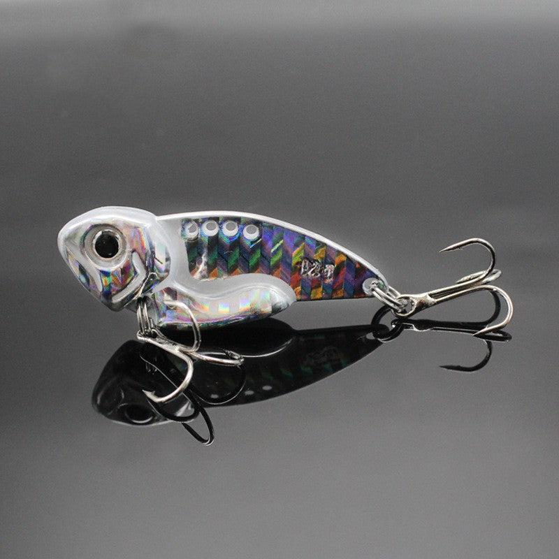 Alliage de zinc Vibrant laser VIB plaque de fer pêche de navire Luya appât avec trou de sang épais
