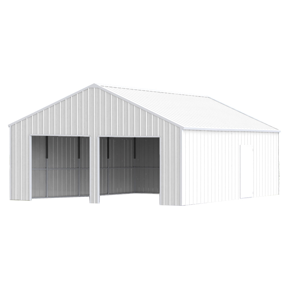 22FT x 23 FT Garage double étagère en acier Shed – Crème de stockage de garage en métal lourd -