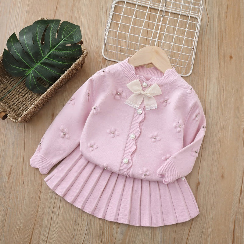 Chandail mignon et ensemble de jupe pour les filles