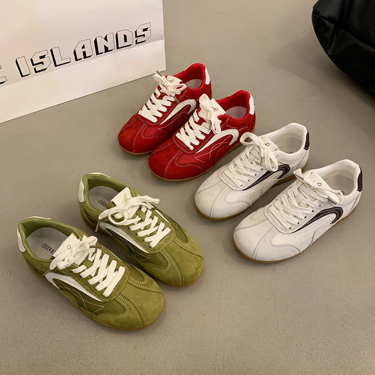 Retro Hauteur intérieure Augmenter l'entraînement allemand Forrest Gump Chaussures Femmes Retro Flat Cas