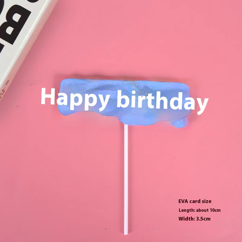 Bon anniversaire Cake décoration carte couleur EVA double couche