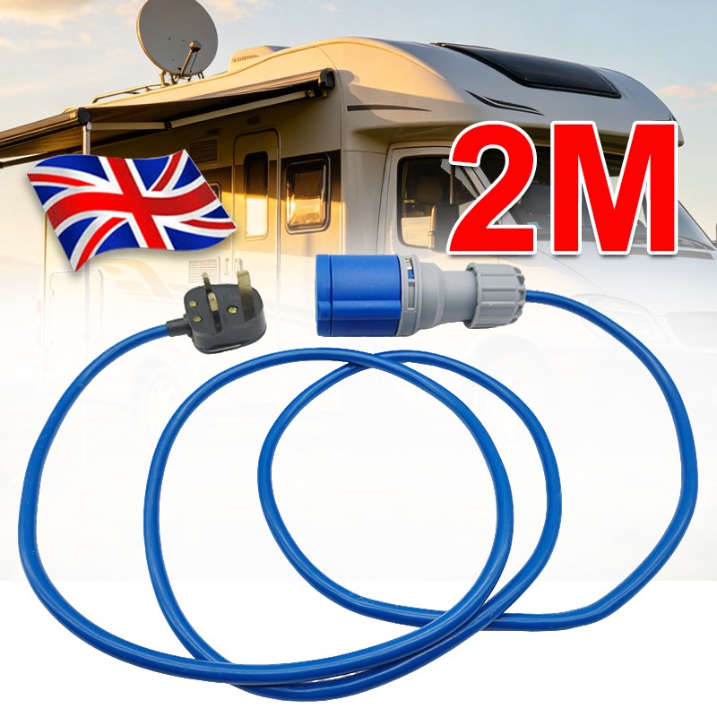MOTORHOME DE CARAVAN LOURDITE 13A PLUG À 16A SOCKET 240V HOOK UP CABLE