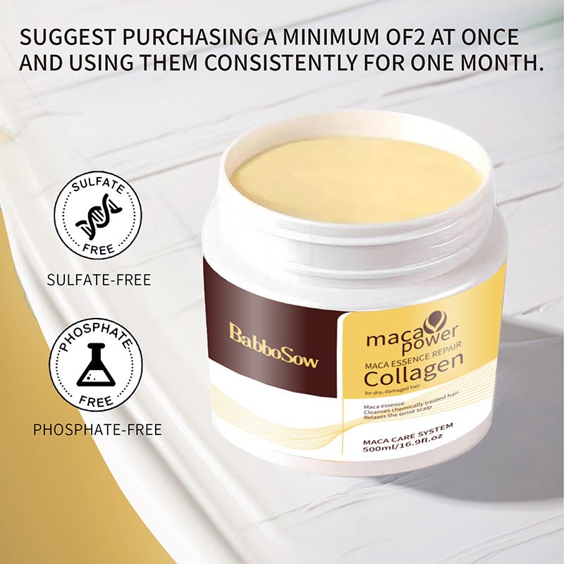 Masque capillaire collagène hydratant Crème de Nourriture Douce Nettoyage profond Soins capillaires