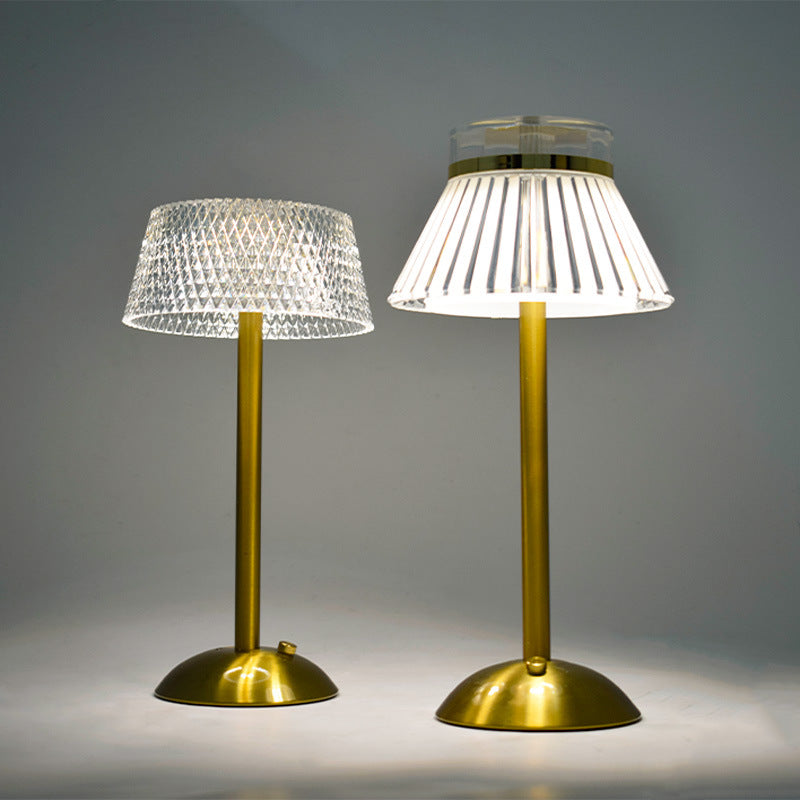 Retro Bedside Table Lamp Touch-Sensitive USB Charging Ambient Light