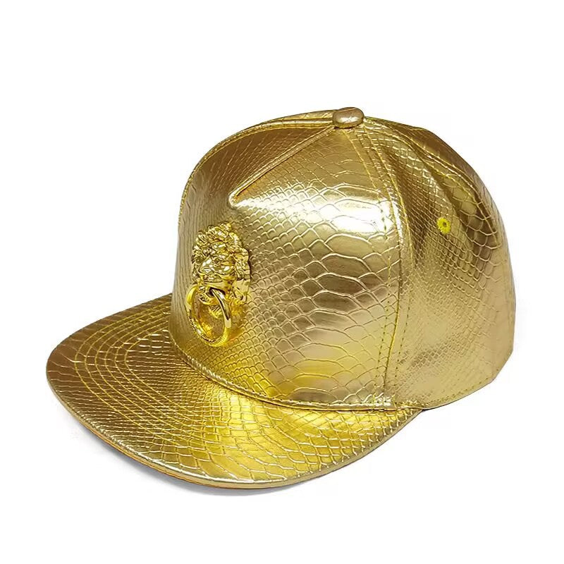 Casquette de baseball en cuir PU pour hommes
