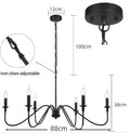 Moderne Simple et léger Luxury American Wought Iron Chandelier