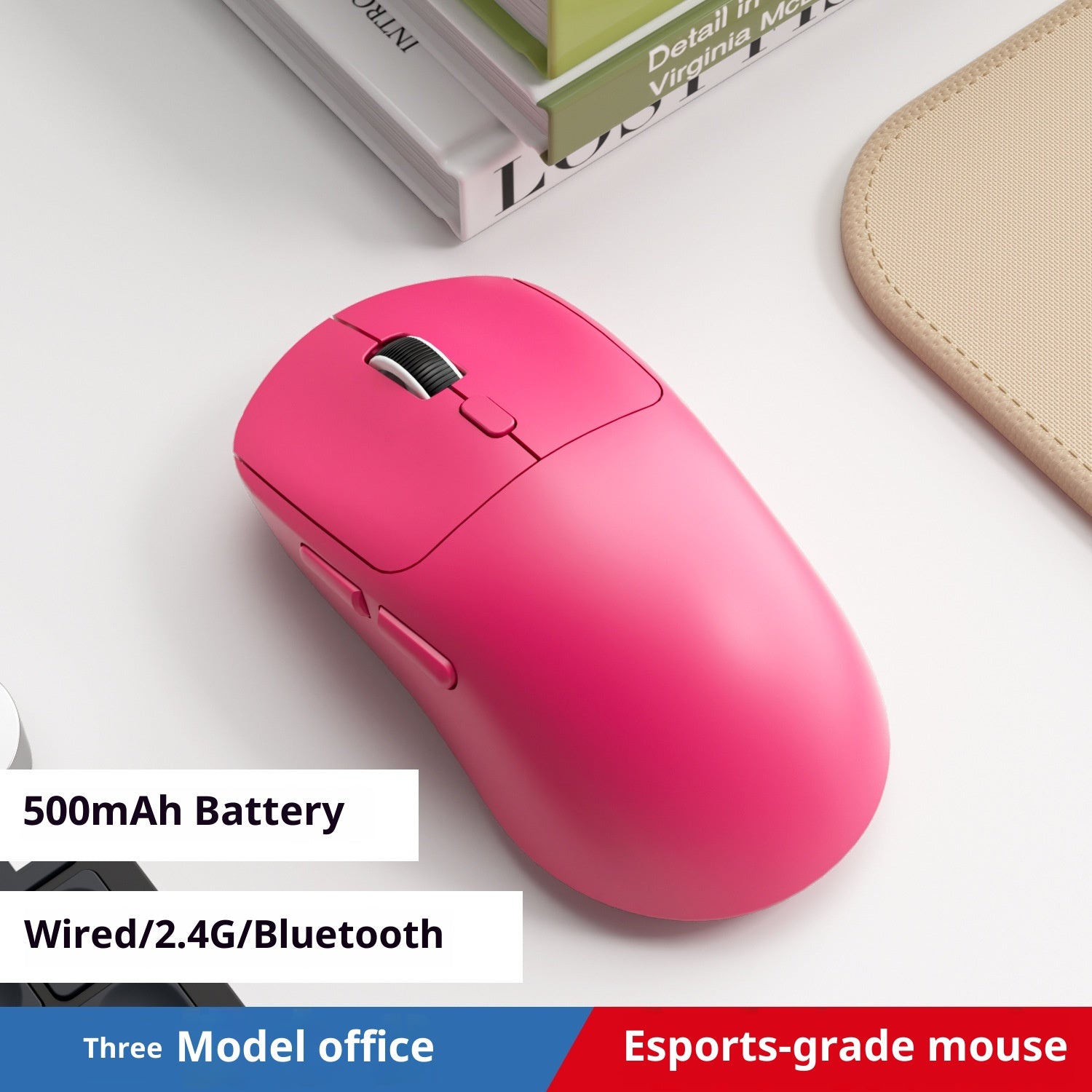 Bluetooth Wired Trois modèles Mouse Office Notebook Jeu Mute sans fil multicolore