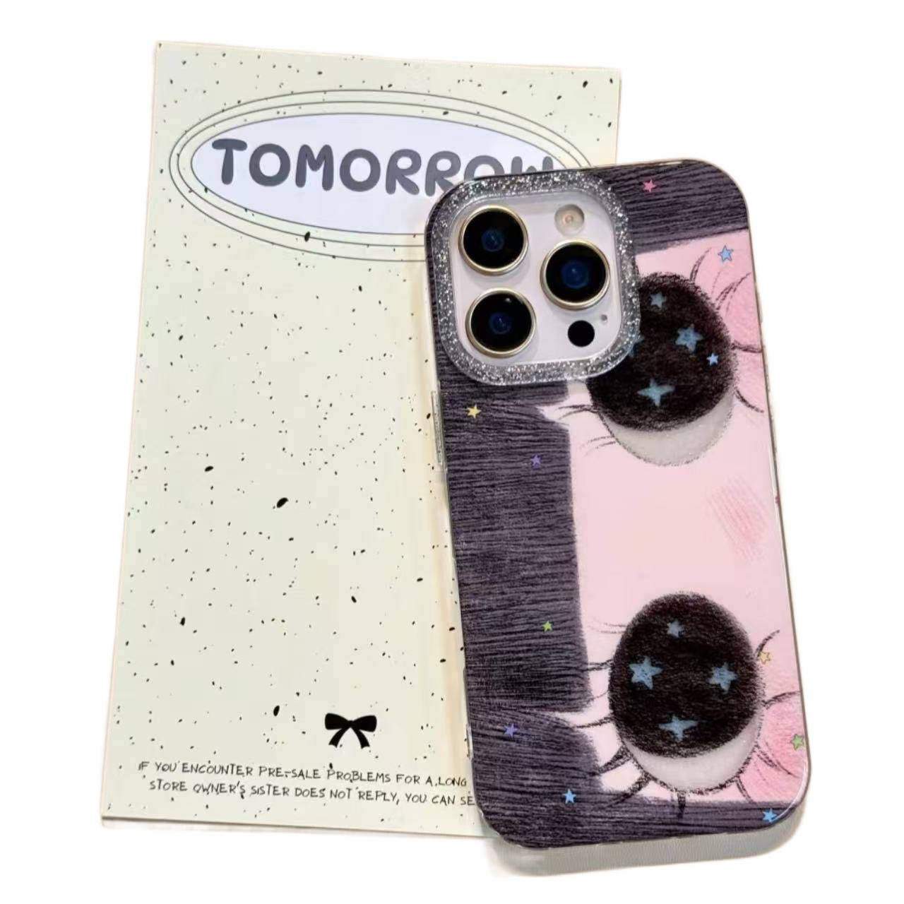 Cute Doodle Star avec grand yeux cas de téléphone dur créatif