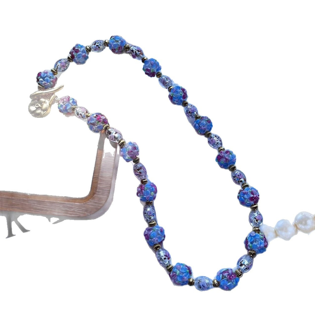 Vintage Collier violet Bracelet et ensemble de crochet d'oreille