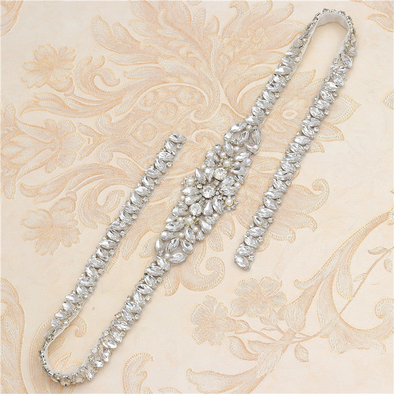 Strass Applique robe de mariée taille bijoux